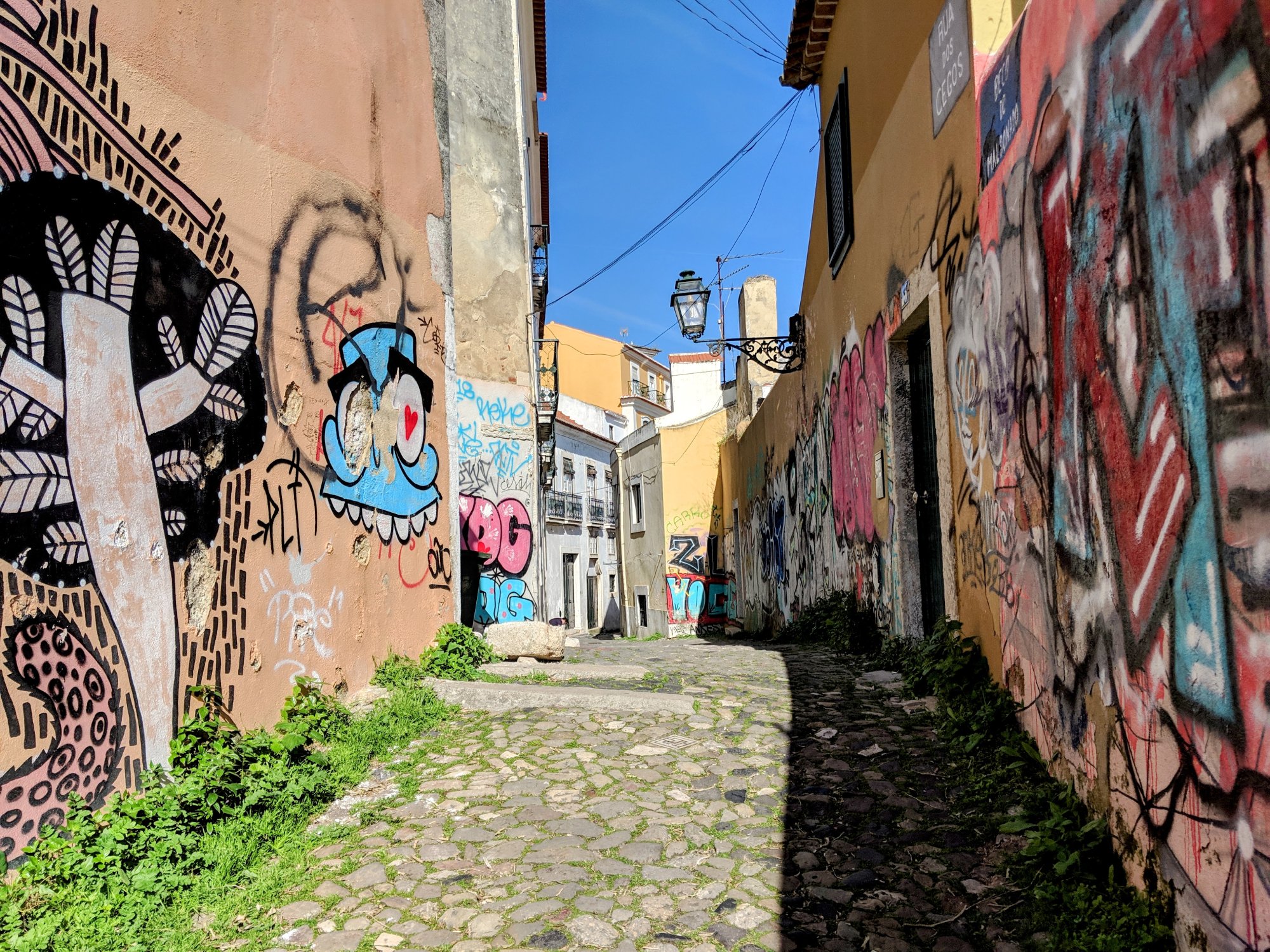 Grafitti in the Alfama neighborhood