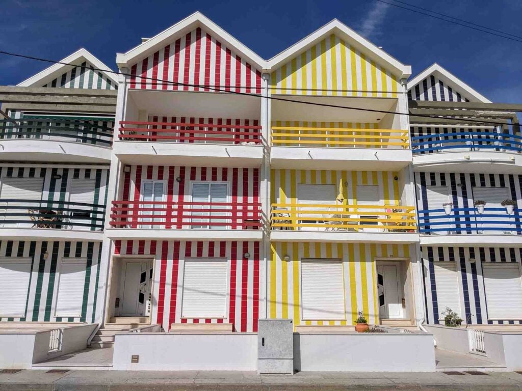 The colourful houses of Costa Nova