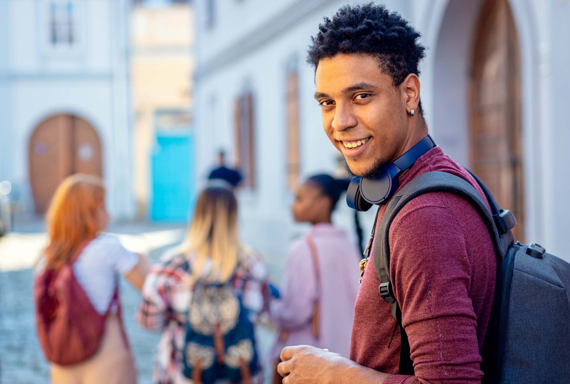 A male student in Portugal