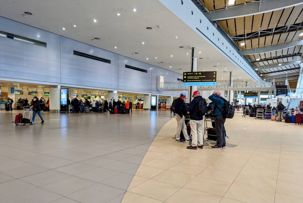 passengers at Faro Airport