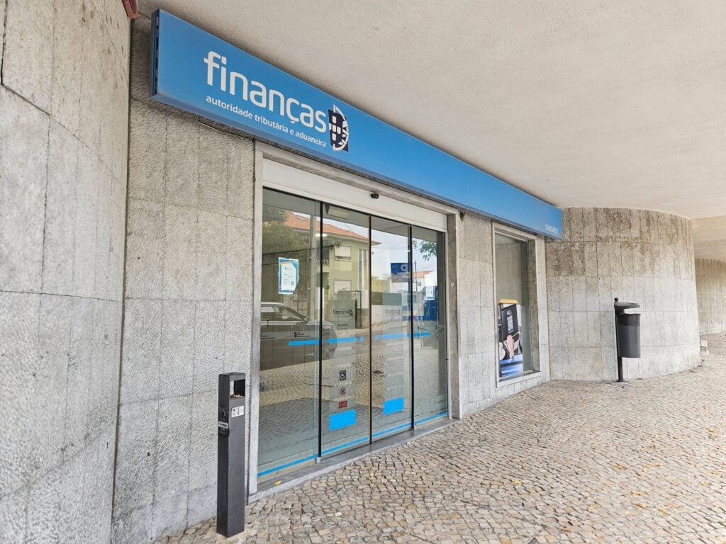 The outside of a Financas office in Cascais