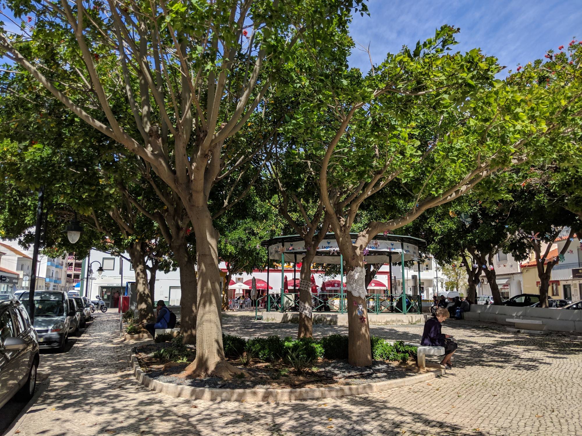bandstand in town square in Lagoa