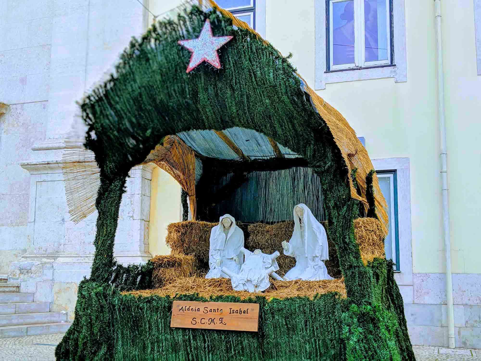 a nativity scene in lisbon